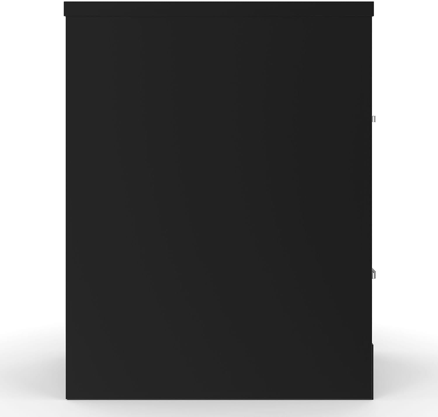 Staples 2-Drawer Vertical File Cabinet, Letter Size Documents, Lockable, 22" D x 15" W x 28.38" H, Black