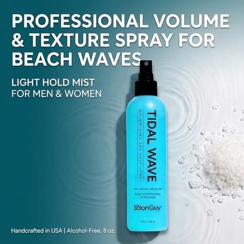 THESALONGUY Tidal Wave Sea Salt Spray for Hair – Volumizing & Texturizing Beach Wave Spray for Men & Women | Matte Finish, Light Hold
