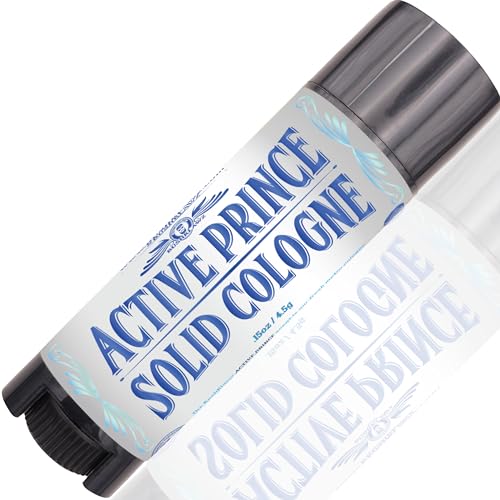 BushKlawz Active Prince Travel Solid Cologne Balm – Refreshing Metro Cologne for Active Men – Best Fresh Active Scent Solid Alcohol Free Cologne for travel Best Gift for Men