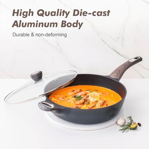 SENSARTE Ceramic Cookware Sets, Pots and Pans Set Non stick, Non toxic Healthy Induction Cookware, 26 Pcs Nonstick Kitchen Cooking Set, w/Frying Pans Set, Saucepans Set
