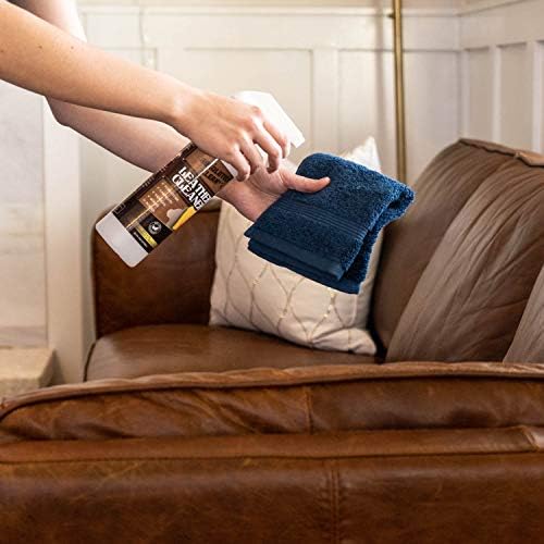 Amazing Leather Cleaner/Conditioner/Deodorizer | Powerful, Natural Enzyme Cleaner | USA Made | Great for Leather & Vinyl, Furniture, Boots, Purses