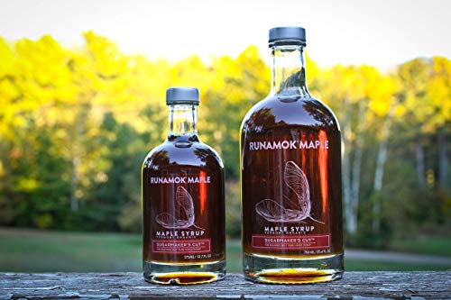 Runamok Maple Syrup Organic Sugarmaker's Cut - Grade A Vermont Maple Syrup, Amber Color, Rich Taste | Pure Maple Syrup & 100% Natural | Classic Breakfast & Pancake Syrup | 25.36 Fl Oz (750mL)