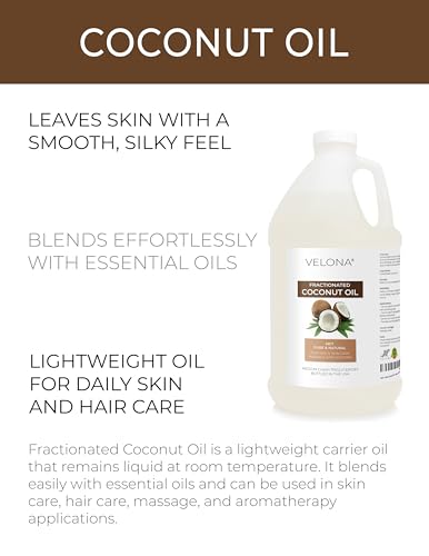 velona MCT Coconut Oil - 1 Gallon / 128 fl oz, Fractionated, Pure Natural