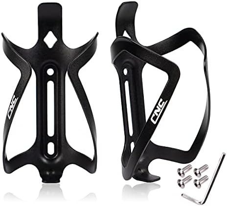 CNC Bike Water Bottle Holder，2-Pack Bike Bottle Cage for MTB Road Bike，Black