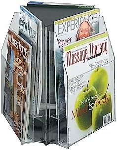 Safco Products 5698CL Reveal Table Top Literature Display, 6 Magazine, Clear