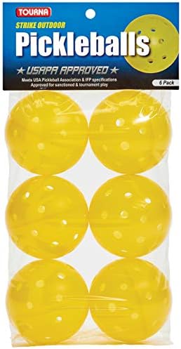 Tourna Strike Outdoor Pickleballs (36 Pack) USAPA Approved, Optic Yellow (PIKL-36-OY-O)