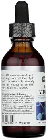 Nature's Answer Liquid Vitamin B-12 | Promotes Healthy Nerve Function & Energy Levels | Naturally Flavored & Gluten-Free 2oz