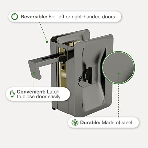 Richelieu | Onward Privacy Pocket Door Pull, Rectangular, Antique Nickel