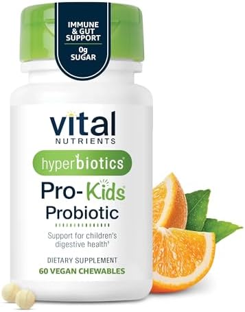 Hyperbiotics Vital Nutrients Pro Kids Probiotic ENT | Toddler Probiotics for Kids Ear, Nose and Throat | Targeted Immune and Digestive Health | Strawberry-Vanilla 45 Sugar-Free Chewable Tablets