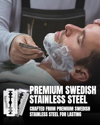Gentleman Jon Double Edge Safety Razor Blades, Swedish Stainless Steel 50ct
