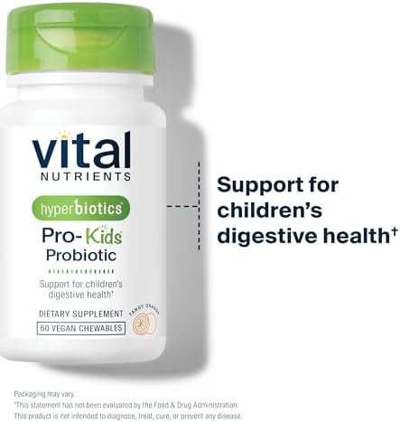 Hyperbiotics Vital Nutrients Pro Kids Probiotic ENT | Toddler Probiotics for Kids Ear, Nose and Throat | Targeted Immune and Digestive Health | Strawberry-Vanilla 45 Sugar-Free Chewable Tablets
