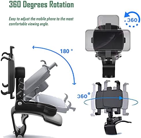 Car Phone Holder Mount,360 Degrees Rotation Dashboard Phone Holder for iPhone,Samsung,Google,Nokia,and 4 to 7" Smartphones