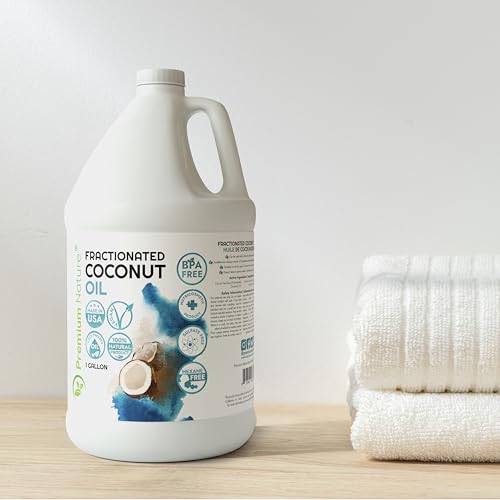 Fractionated Coconut Oil for Skin Moisturizer with Pump Massage Oils Best Carrier for Essential Oils Mixing Body OUL for Dry Skin Moisturizer Natural Oi for Face Hair Body 1 Gallon