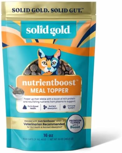 Solid Gold Bone Broth Cat Food Topper, Tuna, Lickable Pouches, 12ct