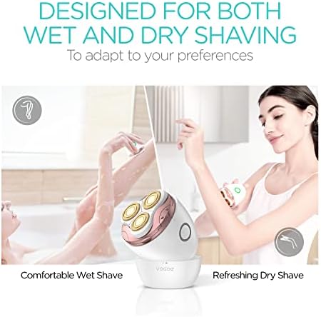 VOGOE Electric Shaver for Women, 3D Floating Blade Rotary Razor, ES300