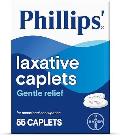 Phillips' Laxative Easy-To-Swallow Caplets, 55 Count