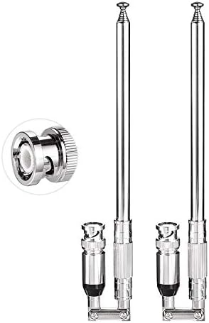 Bingfu 20-1300MHz Police Scanner Antenna 8 Section Telescopic BNC Male Compatible with Uniden Bearcat Whistler Radio Scanner Cobra Midland Portable