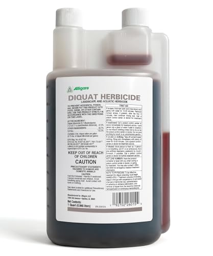 Alligare Diquat Herbicide to Control Bluegrass, Duckweed, Hydrilla & More - Glyphosate Alternative, Fast-Acting Non-Selective Liquid Weed Killer for Aquatic & Landscape Use - 2.5 Gallon