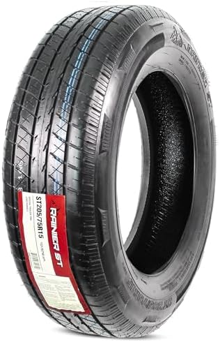 eCustomrim ST205/75R15 DEEP TREAD Radial Trailer Tire Load Range D | 8-Ply 2150 Lbs 205/75R15 15 Inch 205 75 15 Heavy Duty Steel Belted Tire With