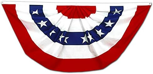 Annin Flagmakers American Flag - 3 x 6 Feet (Model 483250) 100% Made in USA | Pre-Pleated Full Fans Bunting Decorations