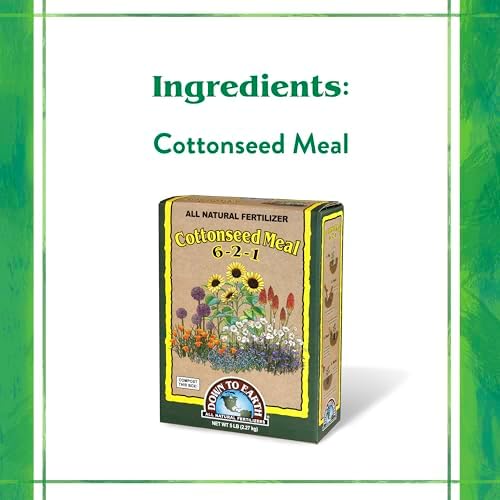 Down To Earth All Natural Fertilizers Organic Cottonseed Meal - 6-2-1, 5 lb | Plant Food for Low pH, Acid Soil Loving Plants, High Nitrogen