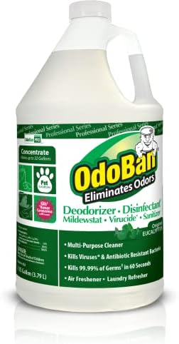 OdoBan Professional Disinfectant and Odor Eliminator Concentrate, 4 Gallons, Original Eucalyptus Scent