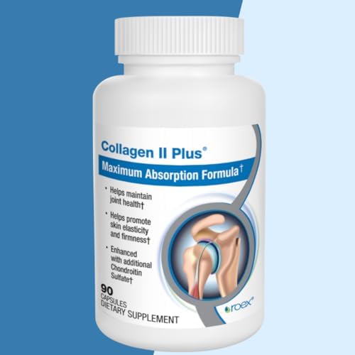 Roex Vitamins | Collagen II Plus | Vegetable Capsules | Organic | Joint Health | Anti-Aging | 90 Count