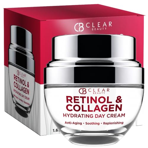 Clear Beauty 24K Gold & Collagen Day Cream Face Moisturizer – Dermatologist Tested, Anti Aging Korean Skin Care – Anti Wrinkle