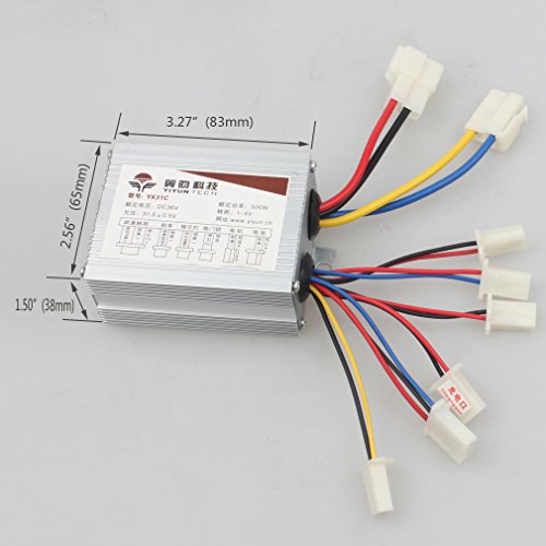 36v 500w Motor Speed Controller for Brushed Motor | for E-Bikes E-Tricycles E-Moto E-Scooter, Rugged Aluminum Housing Withintegrated Cooling Fins