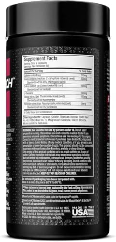 Hydroxycut Hardcore Elite - Energy & Metabolism Support for Men & Women - 270 mg Caffeine Anhydrous & 200 mg Green Coffee Extract - Rapid Release