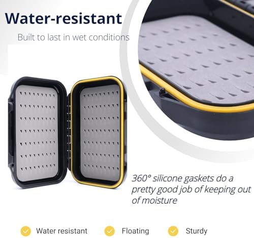 Maxcatch Waterproof Fly Box for Fly Fishing Double Sided Foam Insert (2PCS Easy Grip Foam)