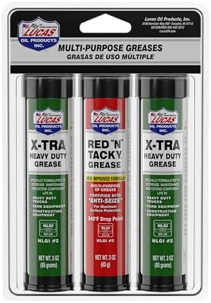 Lucas Oil 10315 Multi-Purpose Grease Combo Pack - 1 Red N Tacky 3 Ounce, 2 X-Tra HD 3 Ounce