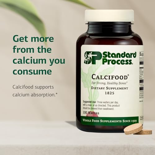 Standard Process Calcifood - Calcium Supplement for Bone Strength & Calcium Absorption - Bone Health Support for Women & Men - Non-Dairy & Non-Soy