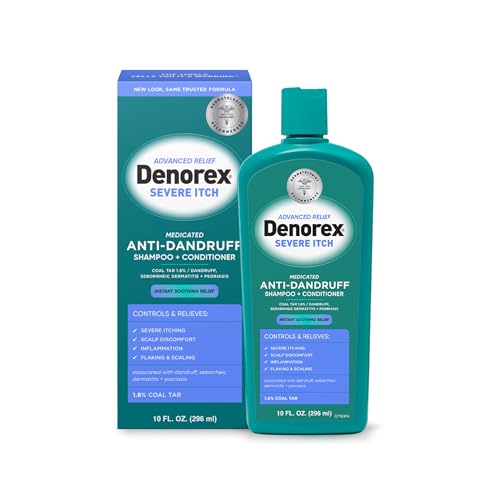 Denorex Advanced Relief Severe Itch Anti-Dandruff Shampoo & Conditioner | 1.8% Coal Tar | Soothes Scalp Irritation Caused by Dandruff