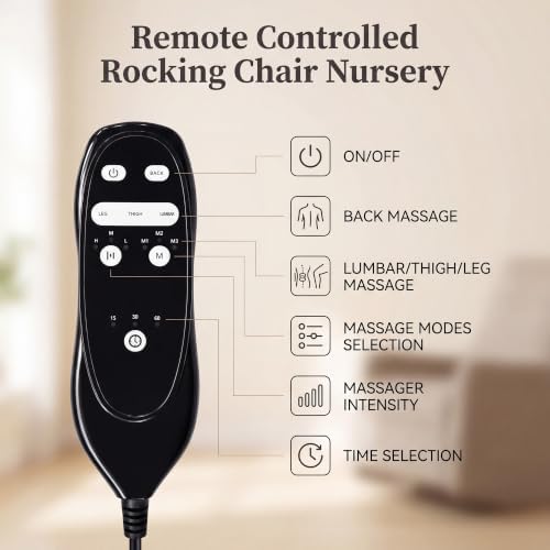 Flamaker Rocking Chair Recliner Chair with Massage, Rocking Chair Nursery