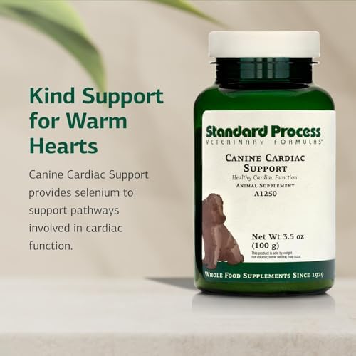 Standard Process Inc. Canine Cardiac Support - Dog Heart Health Supplement - Nutritional Formula to Support Cardiac Function - Pet Health Supplement with Selenium - 25 g