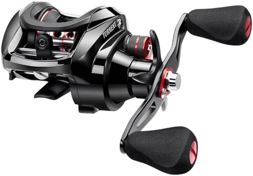 Piscifun Torrent Baitcasting Reel, 18LB Carbon Drag, Magnetic Brake | 7.1:1 and 5.3:1 ratios, low-profile body, smooth casting, 6+1 bearings, easy control