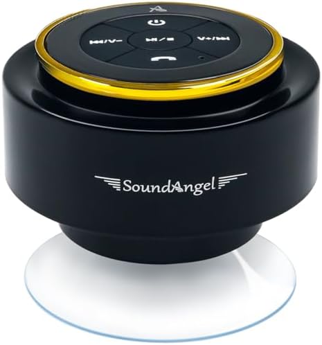XLEADER, Upgraded, Pro Shower Speaker, Certified IPX7 Waterproof Bluetooth Speaker, with Suction Cup, Silicone Lanyard, 8W Crystal Sound&Rich Bass