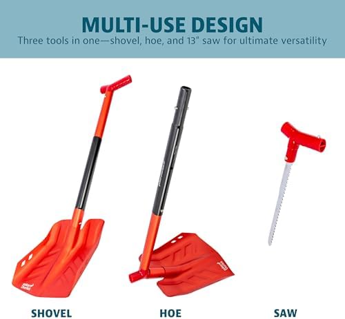 Yukon Charlie's Collapsible Snow Shovel, Lightweight Snow Shovel for Camping, Car, Emergency Kit