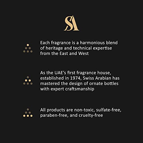 Swiss Arabian Noora Onyx - Luxury Products From Dubai - Long Lasting And Addictive Personal Perfume Oil Fragrance - Seductive Signature Aroma - The Luxurious Scent Of Arabia - 0.4 Oz