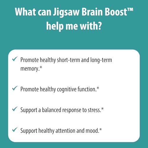 Jigsaw Health Brain Boost | Supports Memory and Cognitive Function | Magnesium L-Threonate | 90 Capsules | 30 Servings