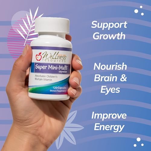 Super Mini-Multi - Children's Multivitamin Swallowable Capsules with Methyl Folate, Methyl B12 and Coenzyme B Vitamins for Growth, Focus