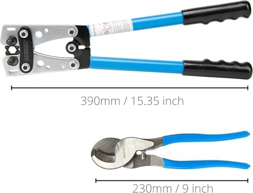 NEIKO 02037A Compact Wire Stripper | 4-in-1 Multi Purpose Electricians Pliers | Wire Crimper, Cutter and Gripper | 12-20 AWG Wire Service Tool | Crimps Insulated & Non-Insulated | Electrical Stripping