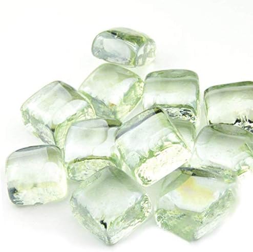 Stanbroil 10-Pound Fire Glass Cubes 1 inch, Crystal Ice Reflective | Fire Glass for Fireplace Fire Pit