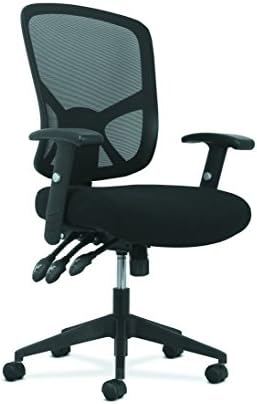 HON Sadie Big and Tall Ergonomic Office Chair, Heavy Duty Desk Chair, Black | Big and tall ergonomic office desk chair for desk work, lumbar support, adjustable arms, mesh comfort, 350 lb capacity