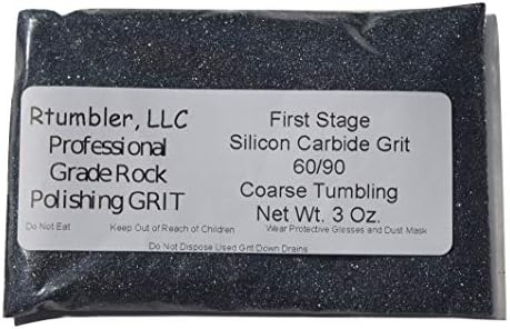 Rock Tumbler Grit for 3 Pound Tumbler by RTumbler Professional Grade Rock Polishing Grit