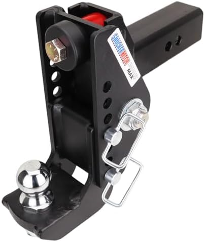 Shocker 20K Impact Max Cushion Drop Hitch - 0" to 7-1/2" Drop - Fits 2" Hitch Has 2-5/16"Ball - 20,000 lbs GTW