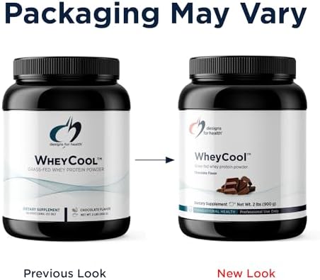 Designs for Health WheyCool - Grass Fed Whey Protein Powder Supplement with 20g Protein, May Support Athletes, Muscles + Energy - Non-GMO + Gluten-Free, Chocolate (30 Servings / 900g)