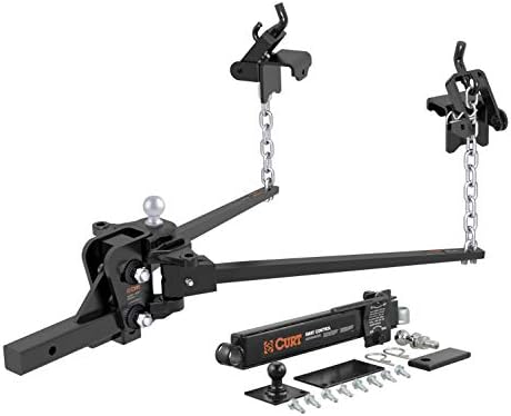 CURT 17422 Short Trunnion Bar Weight Distribution Hitch with Sway Control, Up to 15,000 lbs., 2-Inch Shank, 2-5/16-Inch Ball