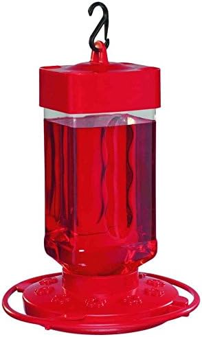 Hummingbird Feeder 32 oz [Set of 6] Plastic Hummingbird Feeders for Outdoors - Humming Bird Feeders - 10 Feeding Ports - Wide Mouth for Easy